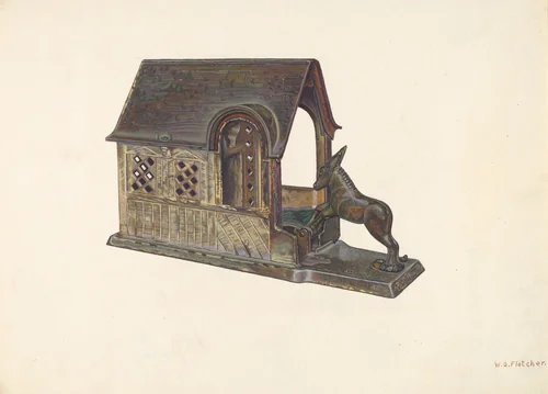 Toy Bank by William O. Fletcher, index of american design, 1940