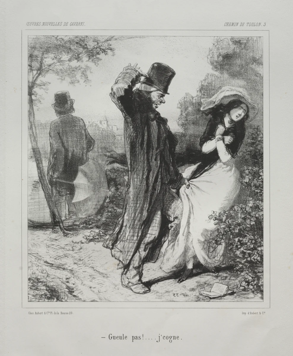 Chemin de Toulon by Paul Gavarni, print, 1824-1866