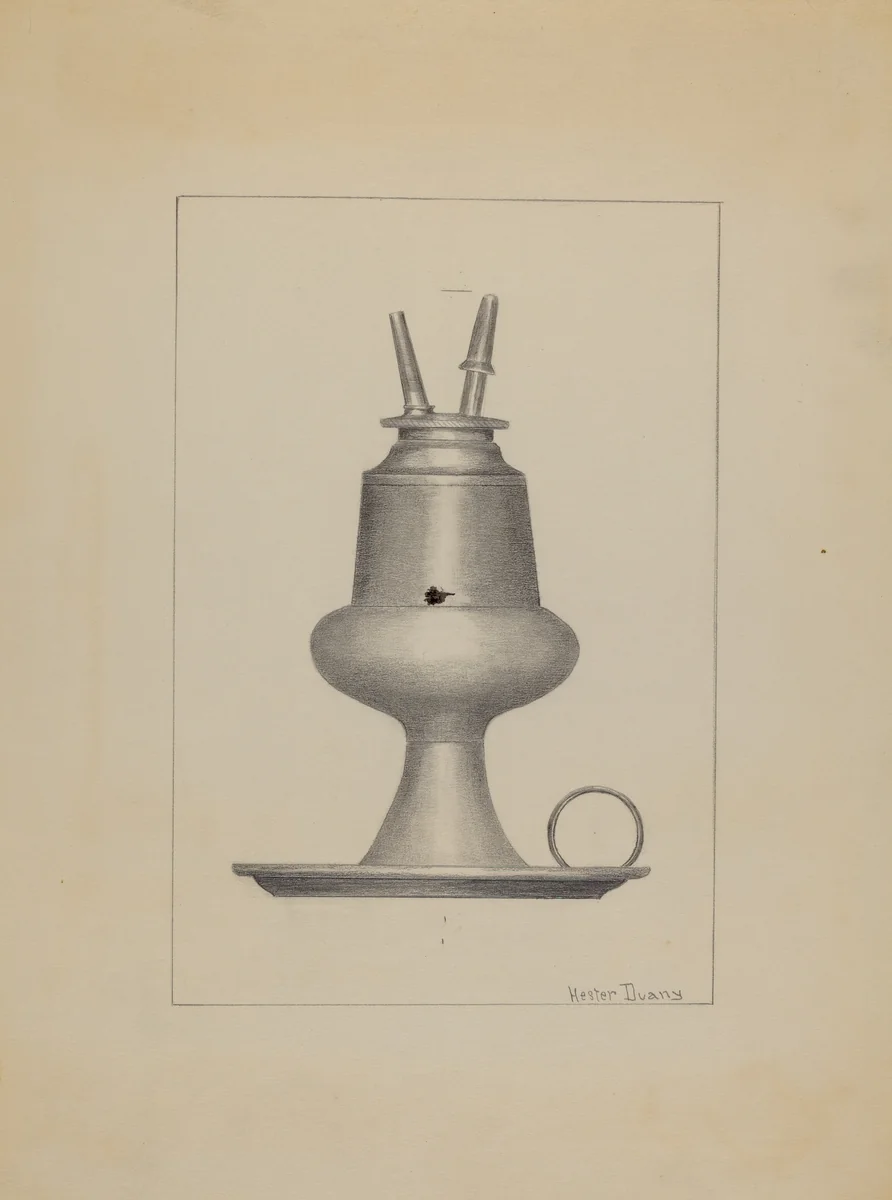 Lamp by Hester Duany, index of american design, 1937