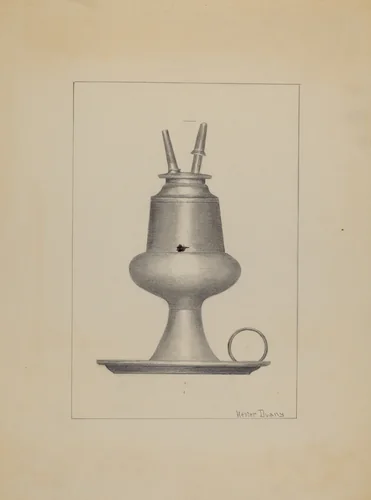Lamp by Hester Duany, index of american design, 1937