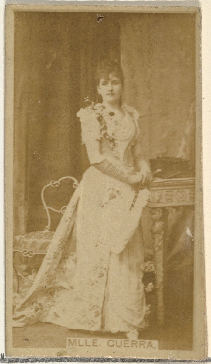 Mlle. Guerra, from the Actors and Actresses series (N145-8) issued by Duke Sons & Co. to promote Duke Cigarettes by W. Duke, Sons & Co., photograph, 1890-1895
