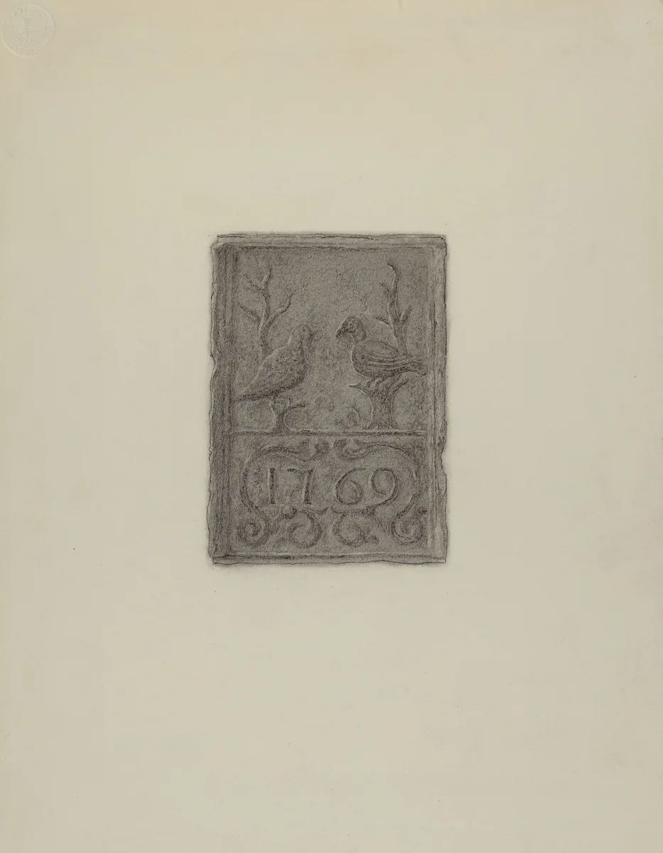 Pa. German Stove Plate by Elmer G. Anderson, index of american design, 1936