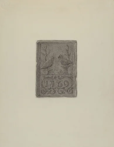 Pa. German Stove Plate by Elmer G. Anderson, index of american design, 1936