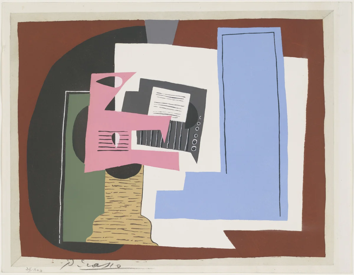 Still Life from the series Dix Pochoirs by Pablo Picasso, print, 1921