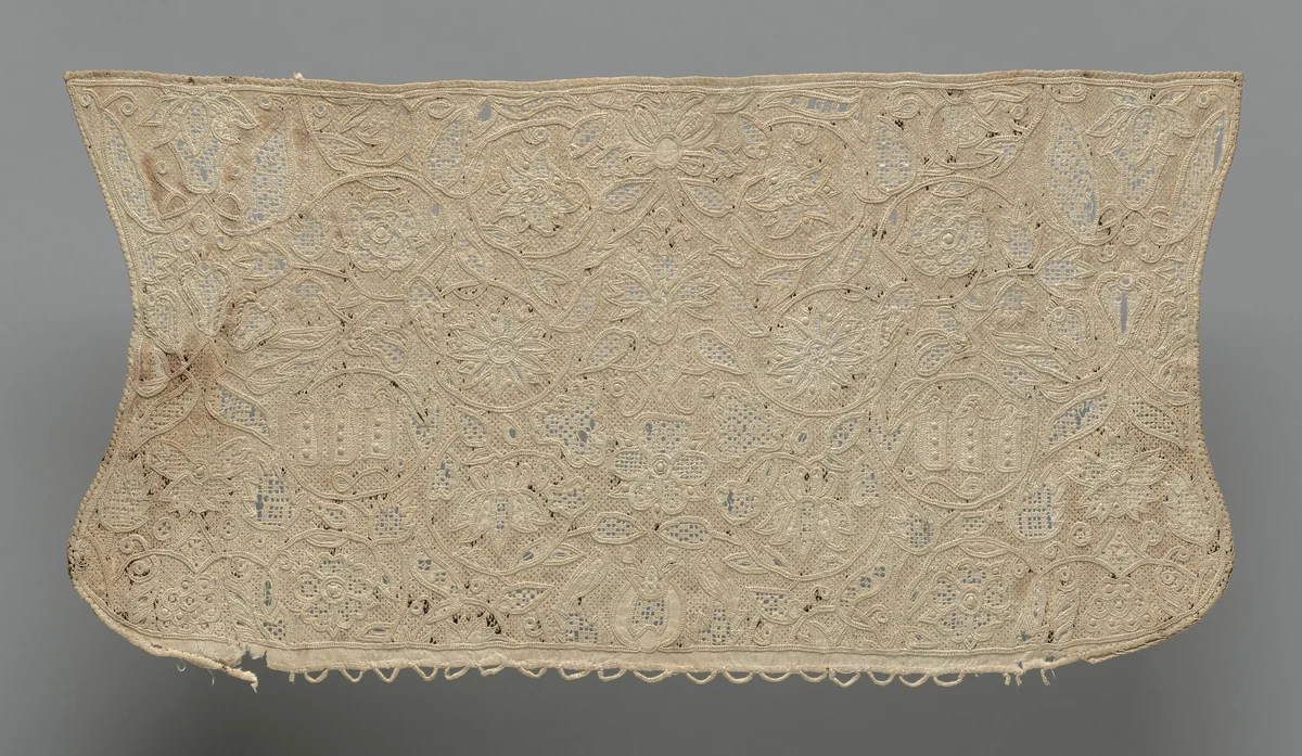Coif by England, textile, 1601-1625