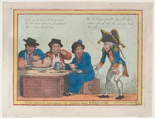 The French Admiral on Board the Euryalus by Thomas Rowlandson, print, 1803