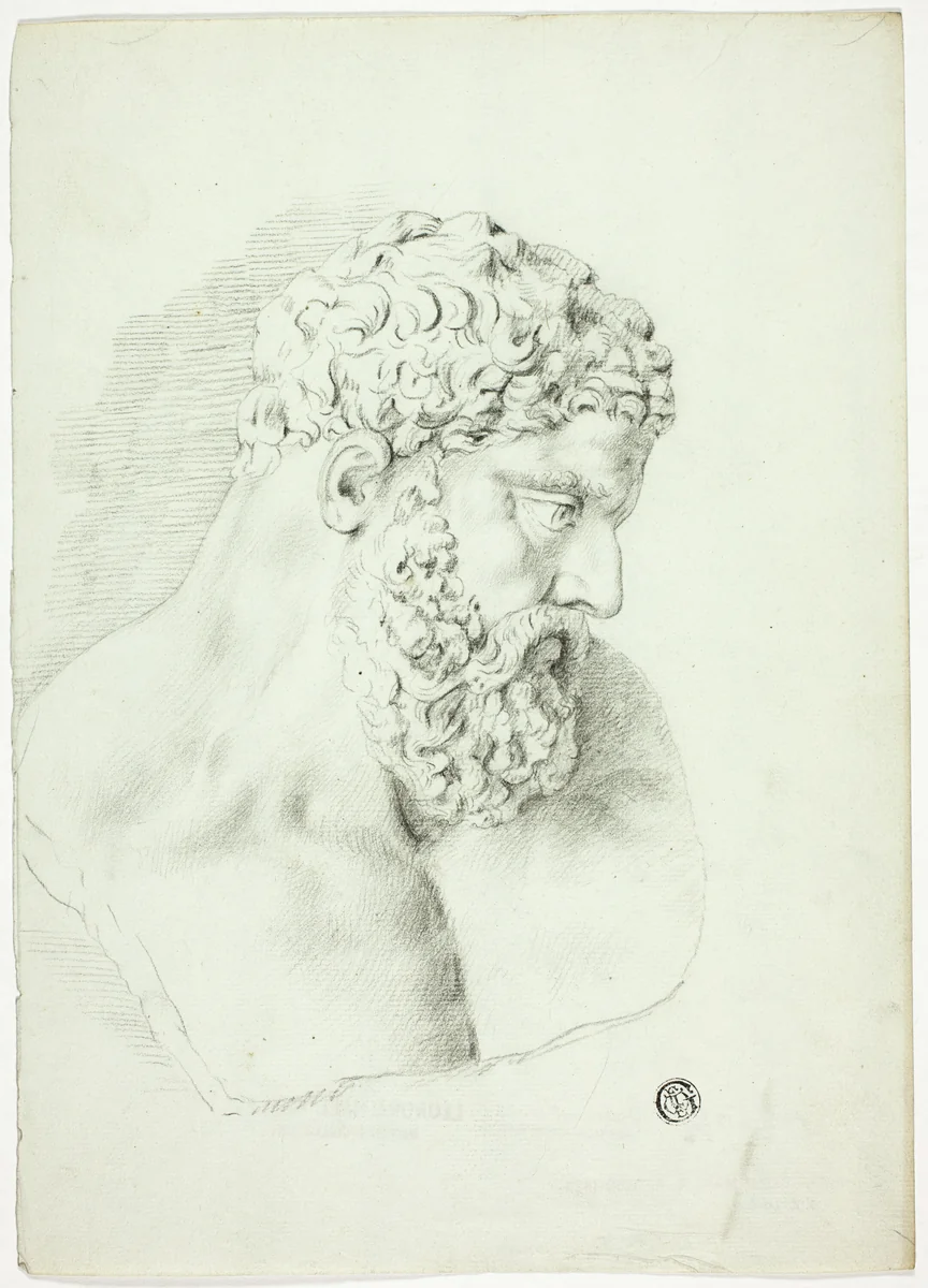 Bust of Bearded Man by John Downman, drawing, 1770-1824