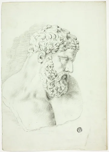 Bust of Bearded Man by John Downman, drawing, 1770-1824