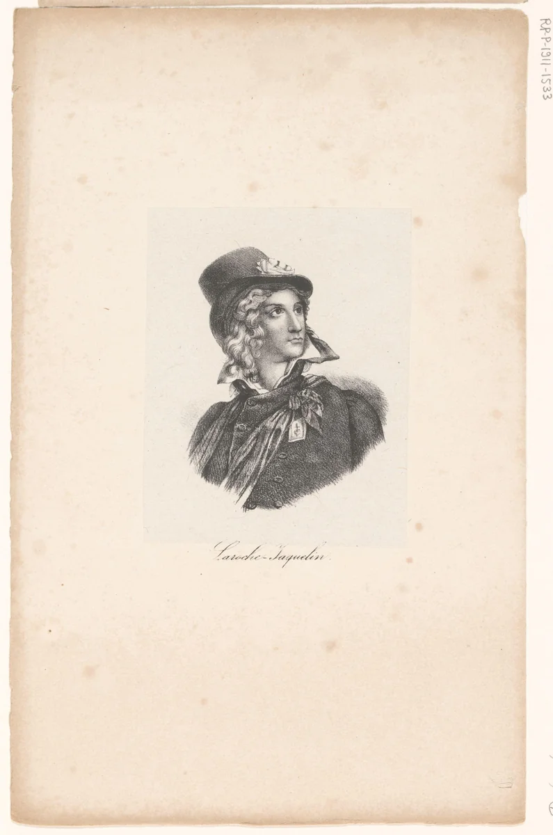 Portret van Henri de la Rochejaquelein by anonymous, print, 1818-1842