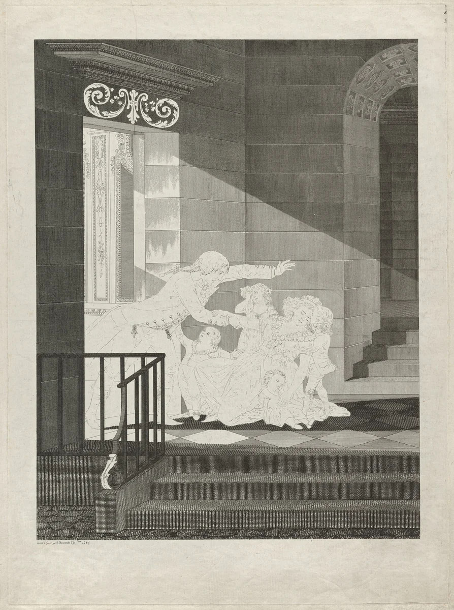 Révolution, Famille désespérée by Pierre Nicolas Rannsonette, print, 1790-1810