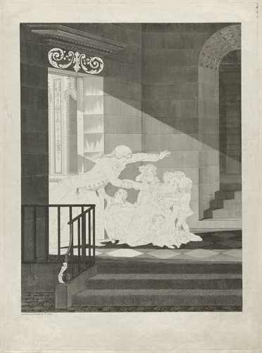 Révolution, Famille désespérée by Pierre Nicolas Rannsonette, print, 1790-1810