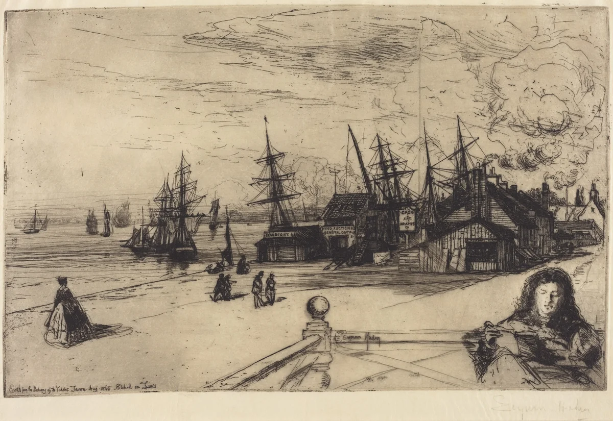 Yacht Tavern, Erith by Francis Seymour-Haden, print, 1865