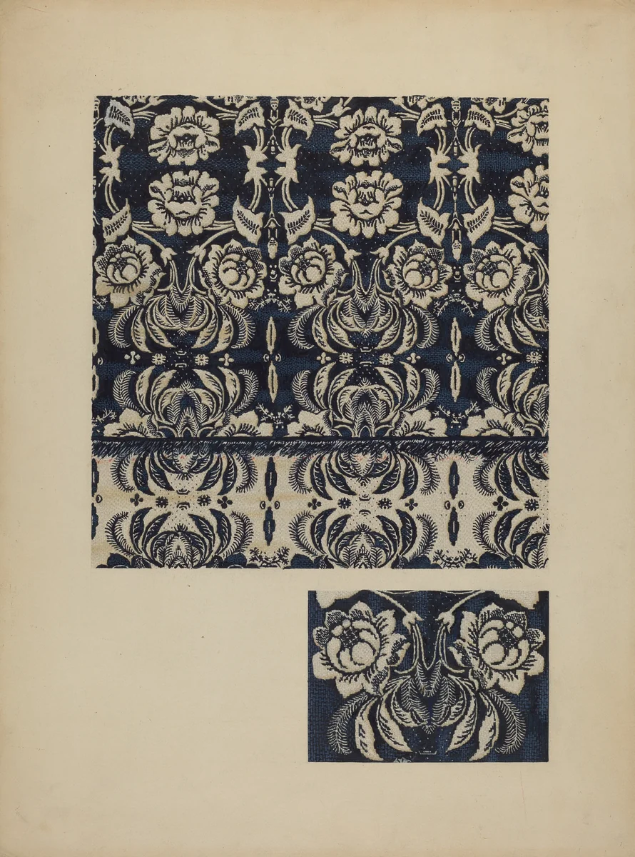 Coverlet by Henry Moran, index of american design, 1939