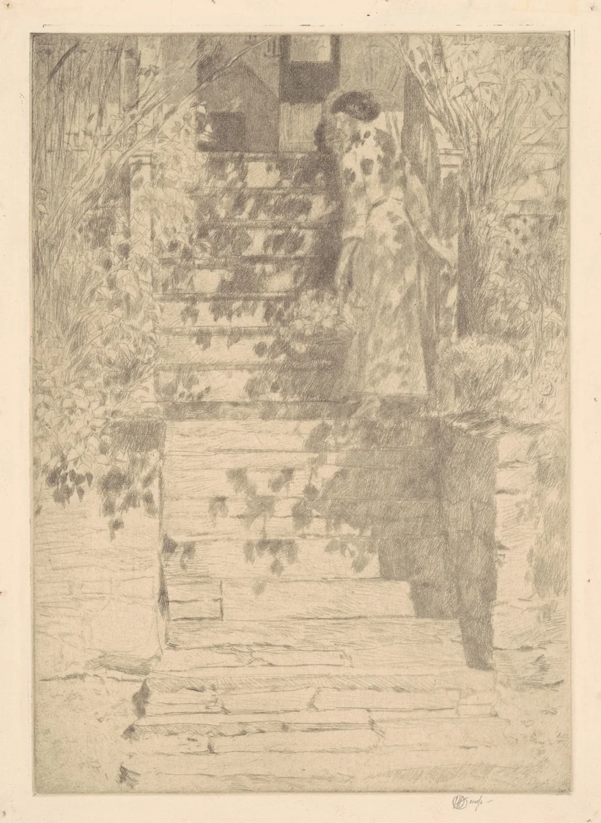 The Steps by Childe Hassam, print, 1915