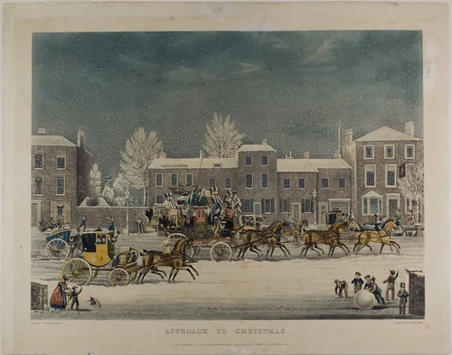 Approach to Christmas by George Hunt, print, 1800-1861