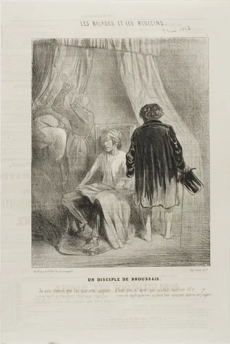 A Follower of Broussais (plate 7) by Charles-Émile Jacque, print, 1843