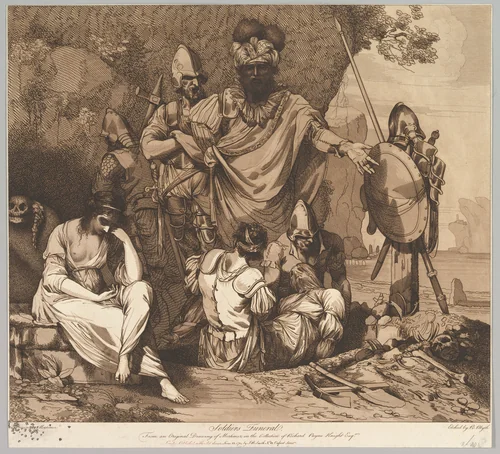 Soldier's Funeral from "The Life and Death of a Soldier" by Robert Blyth, print, 1781