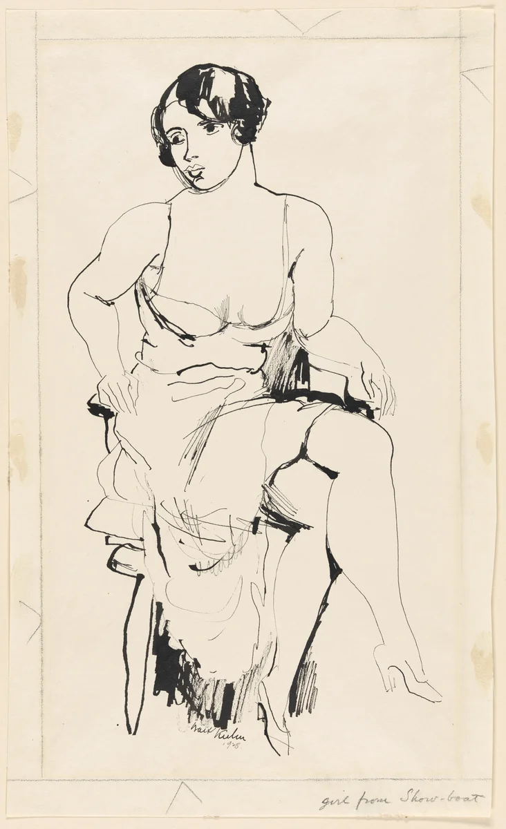 Girl from "Show Boat" by Walt Kuhn, drawing, 1928