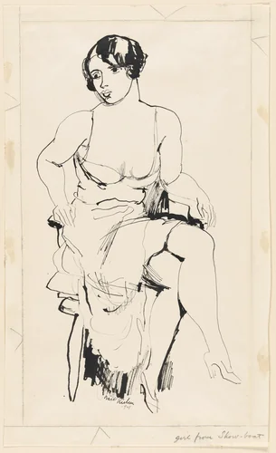 Girl from "Show Boat" by Walt Kuhn, drawing, 1928