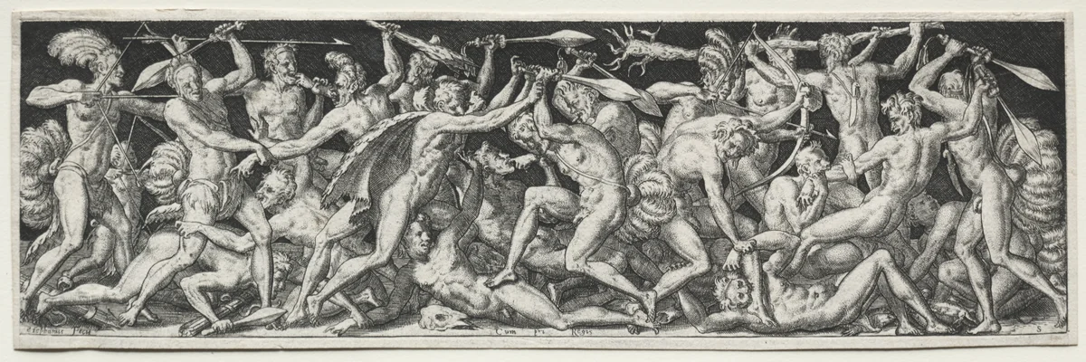 Combats and Triumphs by Etienne Delaune, print, 1550-1572