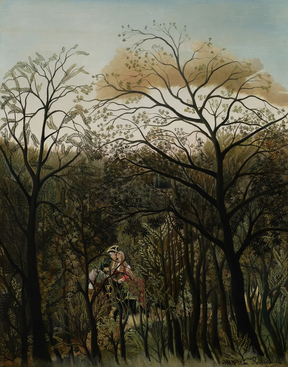 Rendezvous in the Forest by Henri Rousseau, painting, 1889