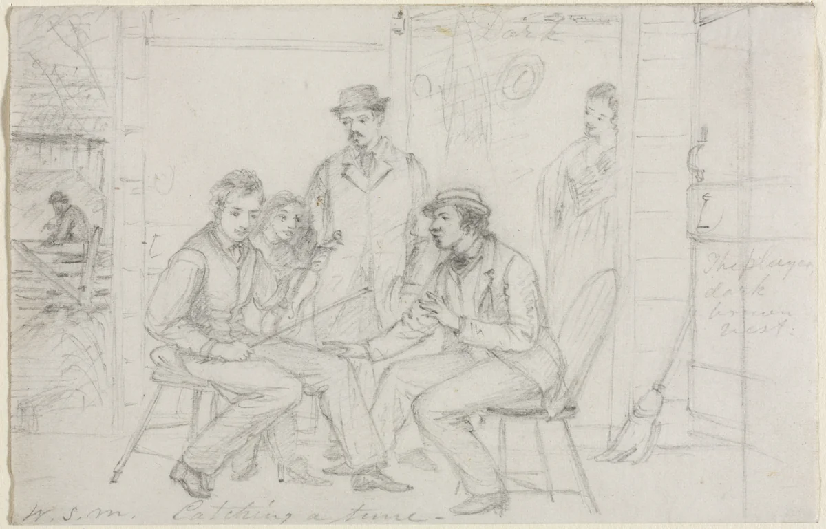 Catching a Tune by William Sidney Mount, drawing, 1867