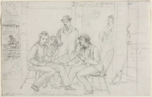 Catching a Tune by William Sidney Mount, drawing, 1867