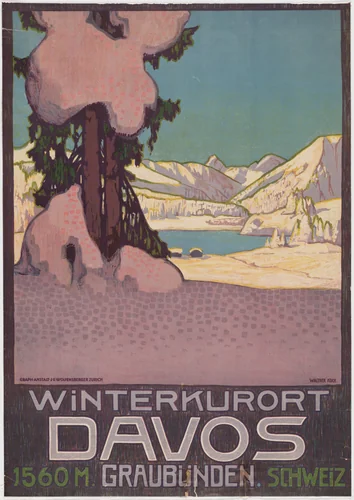 Winterkurort Davos by Walther Koch, design, 1910