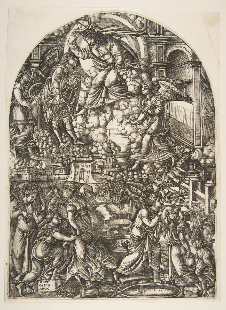 The Winepress of the Wrath of God, from the Apocalypse by Jean Duvet, print, 1480-1570