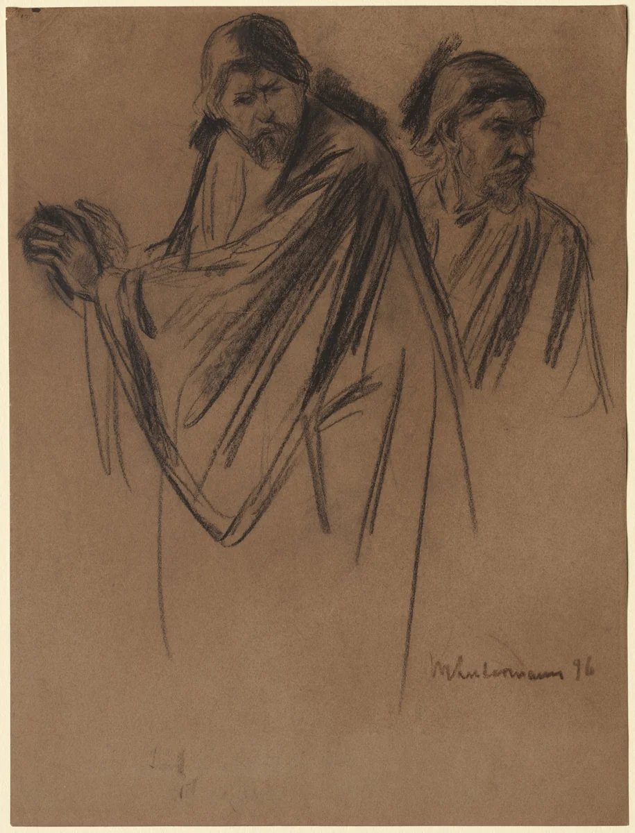 Studies for Saint Paul on the Way to Damascus by Max Liebermann, drawing, 1896