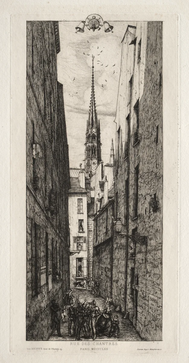 Chantrey Street, Paris by Charles Meryon, print, 1862