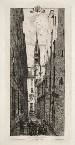 Chantrey Street, Paris by Charles Meryon, print, 1862