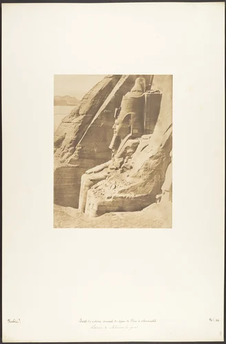 Profil du Colosse oriental du Spéos de Phré, à Abousembil (Portrait de Rhamsès-le-grand) by Maxime Du Camp, photograph, 1850
