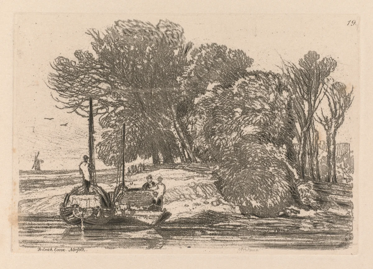 Liber Studiorum: Plate 19, Postwick Grove, Norfolk by John Sell Cotman, book, 1838