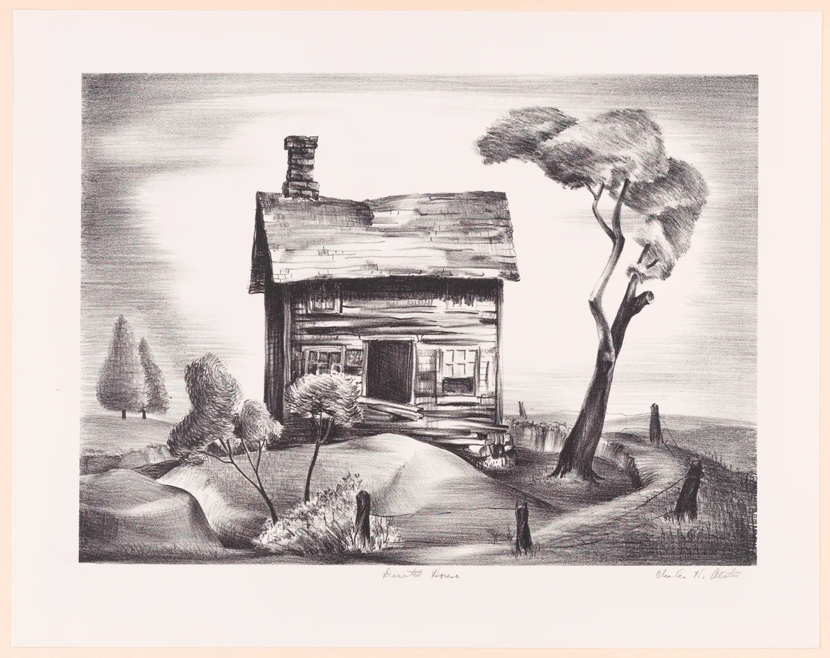 Deserted House by Charles Henry Alston, print, 1935-1943