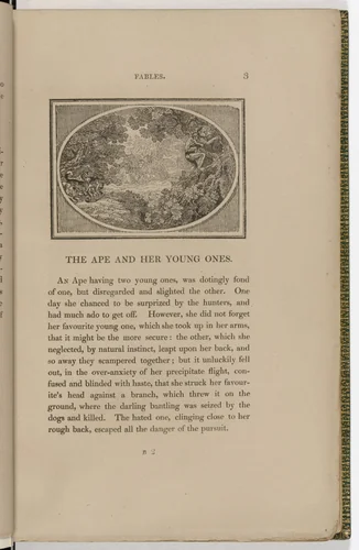 Headpiece (page 3) from The Fables of Aesop by Thomas Bewick, illustrated book, 1818
