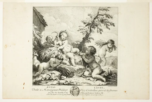 Summer, plate two from Le Quatre Saisons by Charles Joseph Natoire, print, 1735