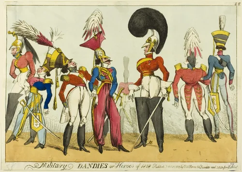 Military Dandies or Heroes of 1818 by William Heath, print, 1818