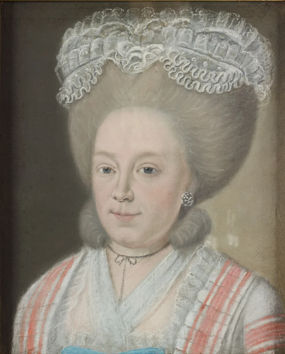 Portrait of Adriana Johanna van Heusden (1741-1800) by anonymous, pastel, 1780