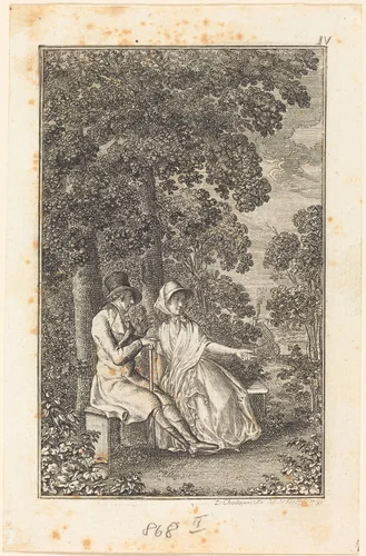 The Voyage to Paris by Daniel Nikolaus Chodowiecki, print, 1798