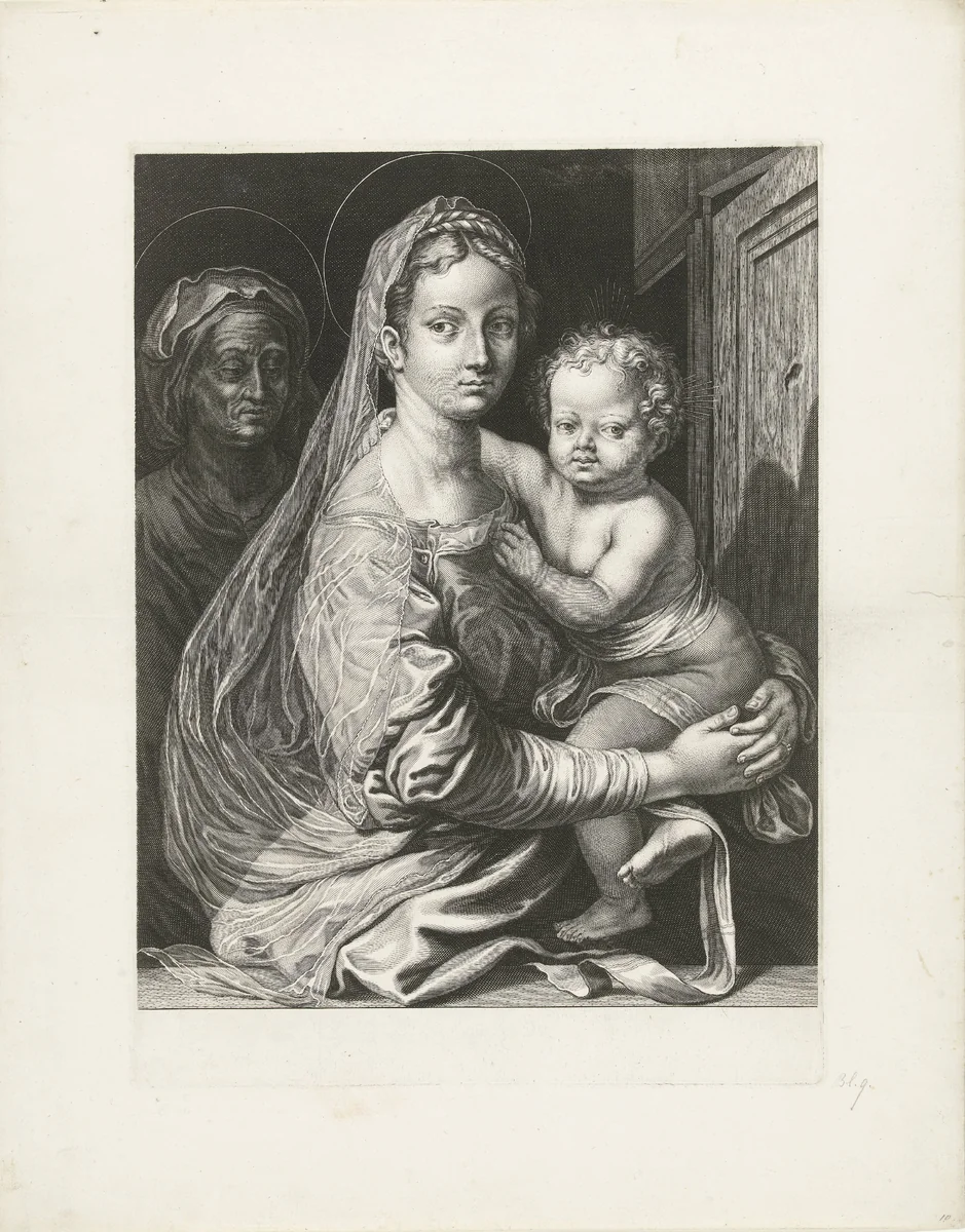 Anna te Drieën by Jeremias Falck, print, 1655-1677