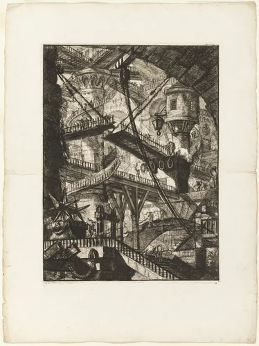 The Drawbridge, plate 7 from Imaginary Prisons by Giovanni Battista Piranesi, print, 1761