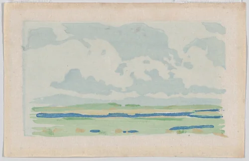 The Big Sky, or Marshes by Arthur Wesley Dow, print, 1907-1917