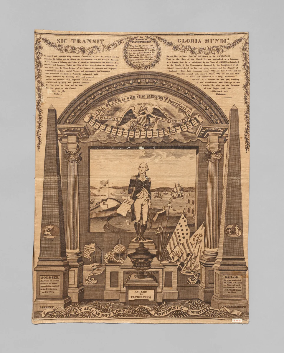 Event handkerchief by Colin Gillespie, textile, 1819