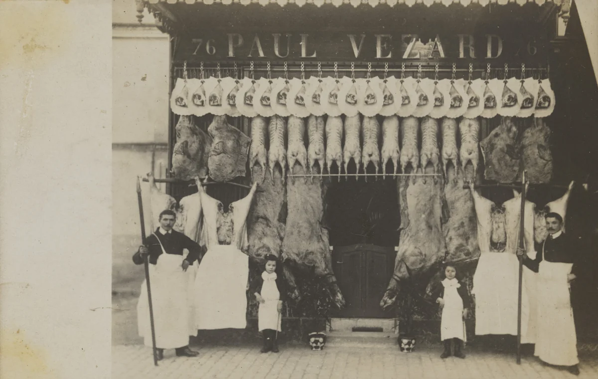 Boucherie Paul Vezard, Tours by Unidentified Photographer, photograph, 1910
