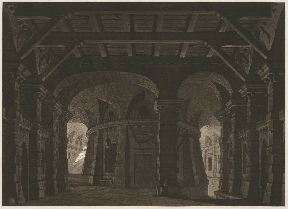Subterranean Jail for the Stage by Abel Schlicht, print, 1788