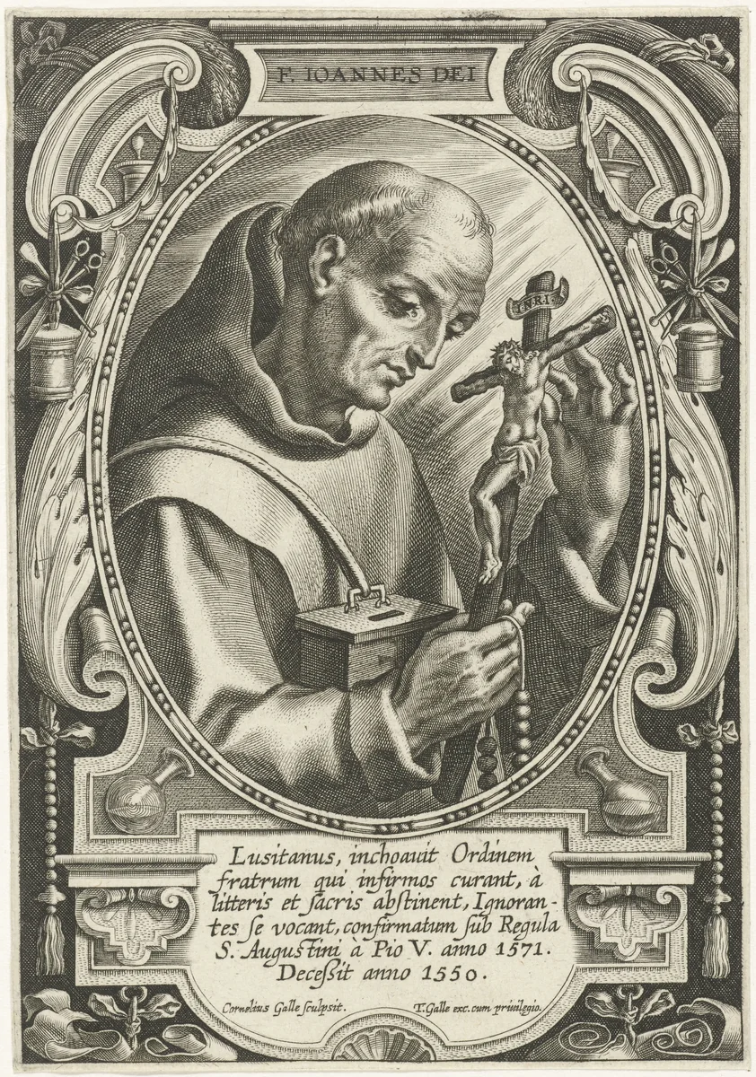 H. Johannes de Deo by Unknown, print, 1586-1633
