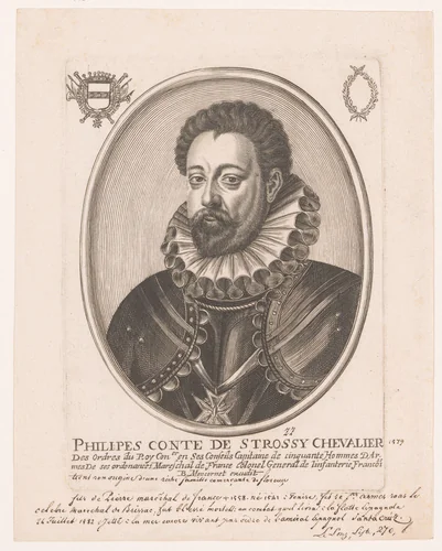 Portret van Filippo di Piero Strozzi by anonymous, print, 1610-1668