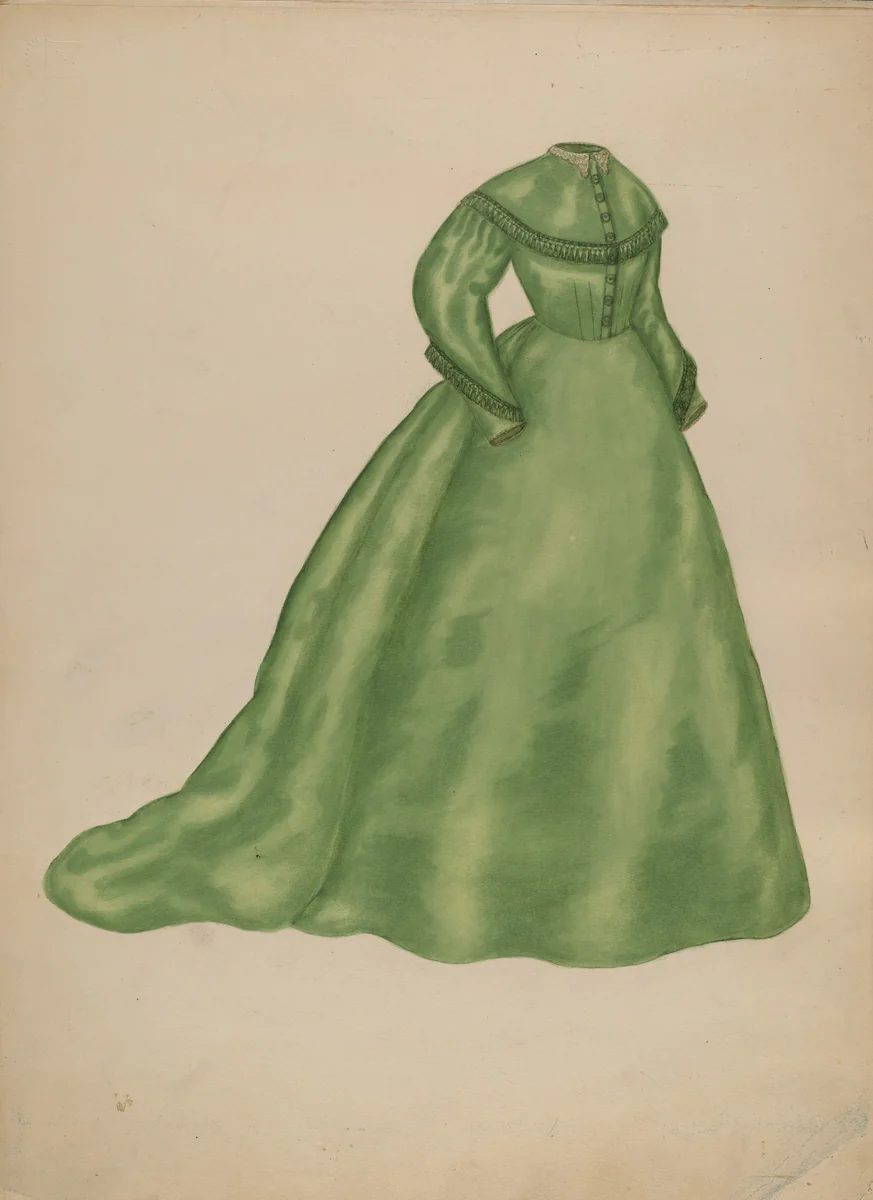 Wedding Dress by Mary Fitzgerald, index of american design, 1940