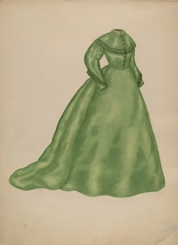 Wedding Dress by Mary Fitzgerald, index of american design, 1940